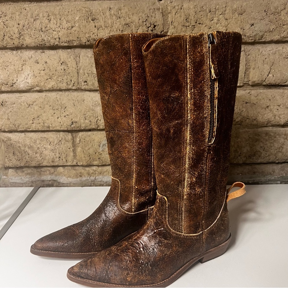 We the Free Allistar Brown Leather Cowboy Boots. - Picture 7 of 9